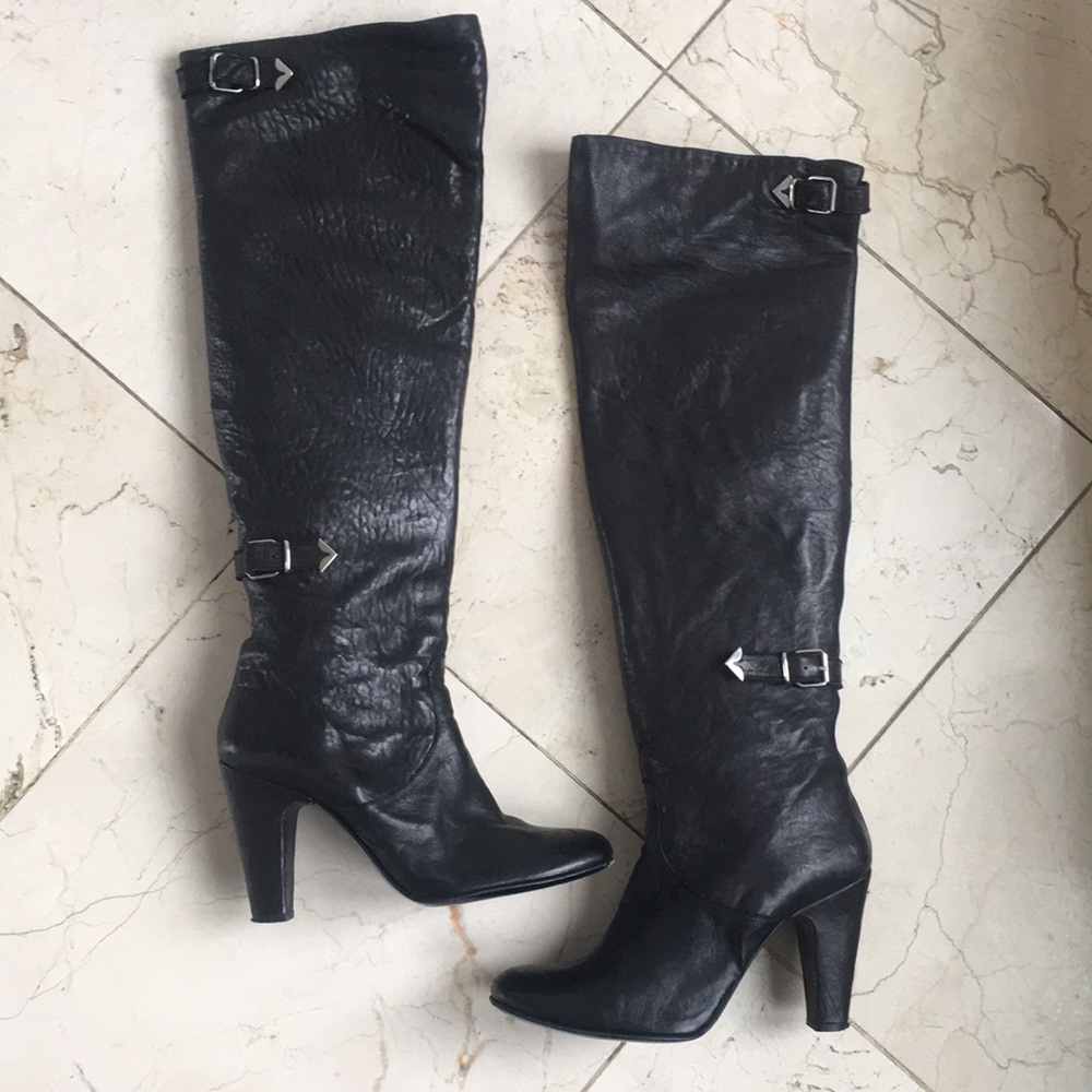 Leather boots